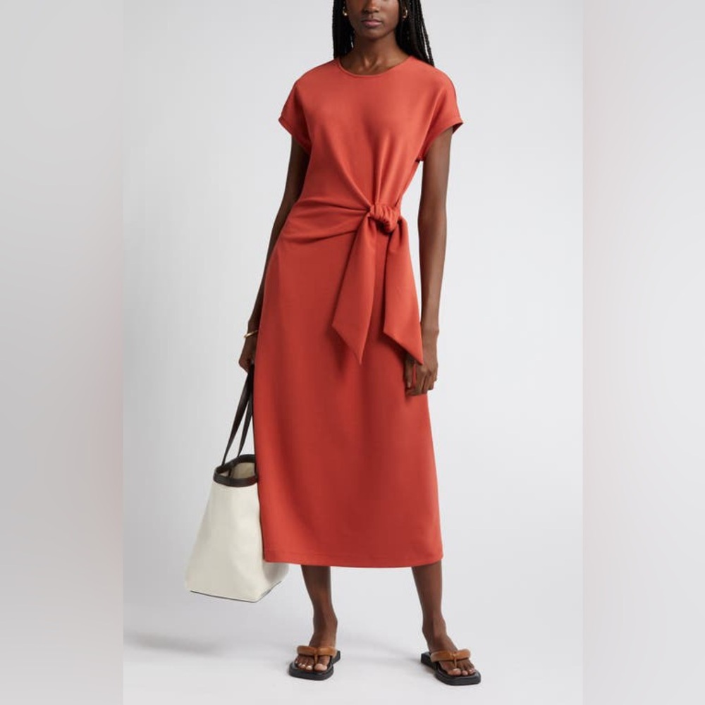Nordstrom Tie Waist Midi Dress 2x Plus Size
